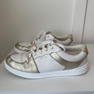 Cole Haan Grand Crosscourt Tennis Sneaker with Gold Accent Women's Size 11